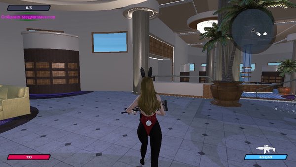 Hot Bunny Girl 3D Shooter — Шутеры, скриншот интерфейса 2