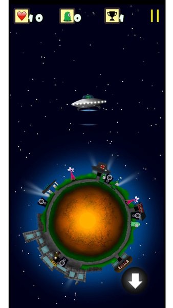 Alien UFO 4- Alien Party — Инди, скриншот интерфейса 2