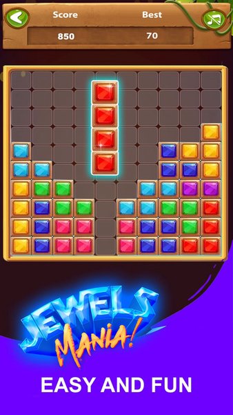 Jewels Mania 💎 Classic Block Puzzle Game — Головоломки, скриншот интерфейса 2