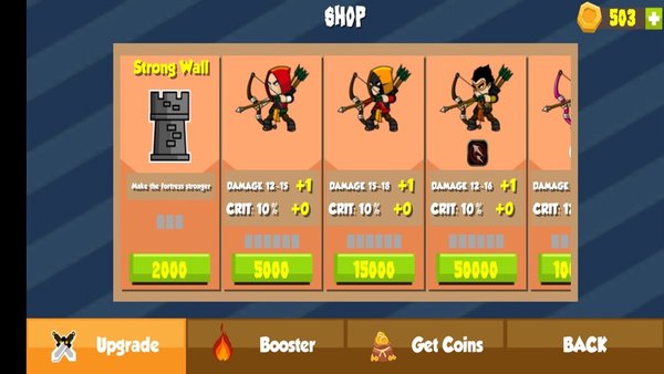 FORTRESS DEFENSE — Шутеры, скриншот интерфейса 3