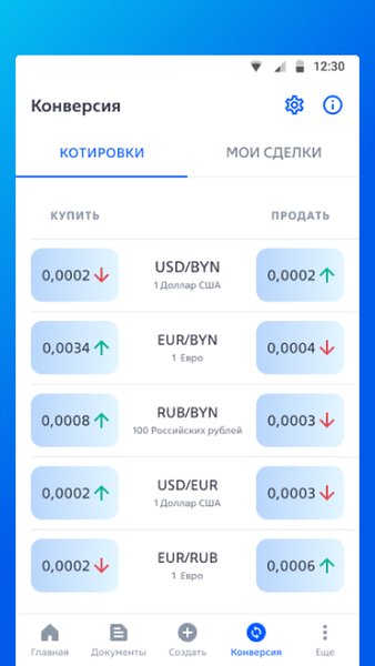 VTB Business (Беларусь) — Банки, скриншот интерфейса 6