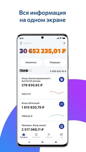 TKBIP – Портфель инвестиций — Финансы, скриншот интерфейса 1