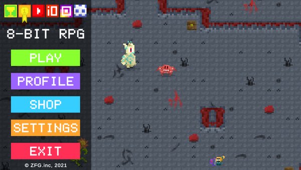 8-Bit RPG — MMORPG, скриншот интерфейса 1