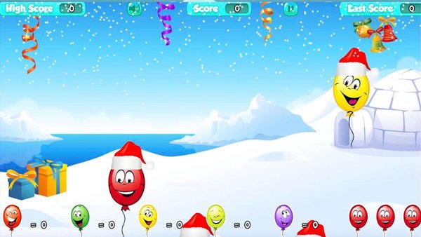 Christmas Balloons — Детские, скриншот интерфейса 1