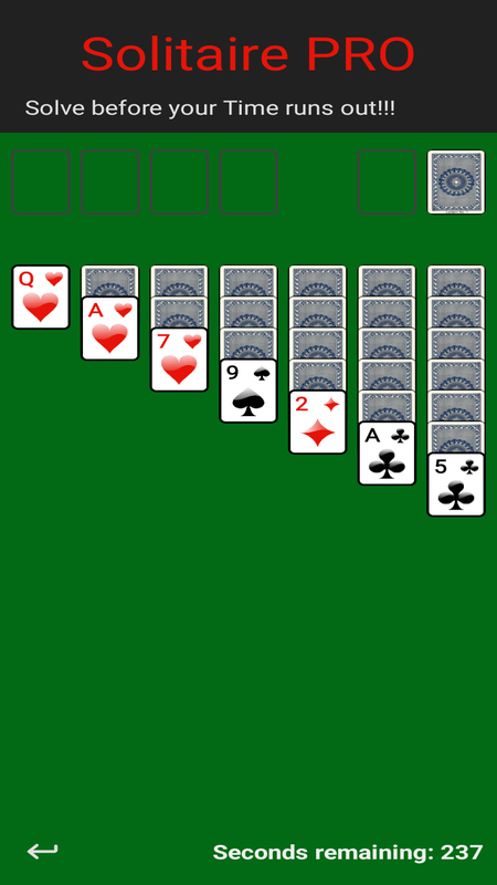 Solitaire PRO — Карточные, скриншот интерфейса 2