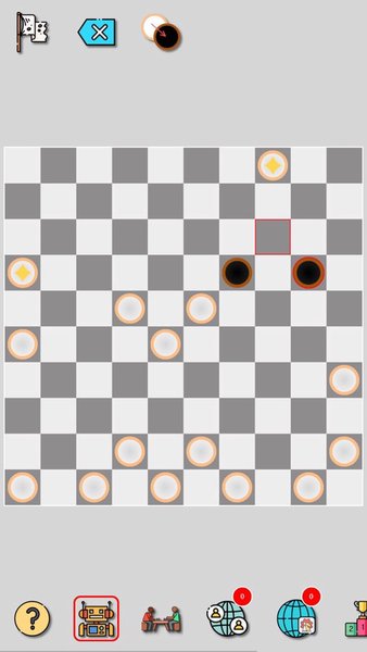 Шашки — Головоломки, скриншот интерфейса 8