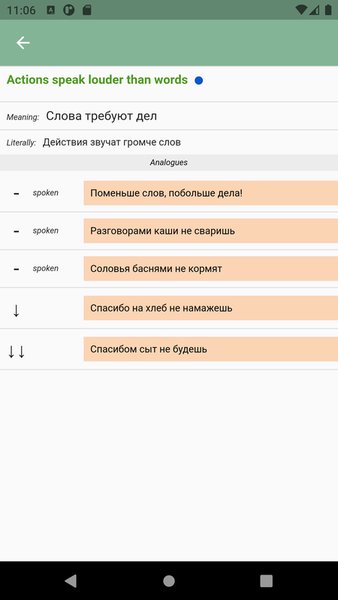 Фразаурус: idiomatic thesaurus — Книги и справочники, скриншот интерфейса 4