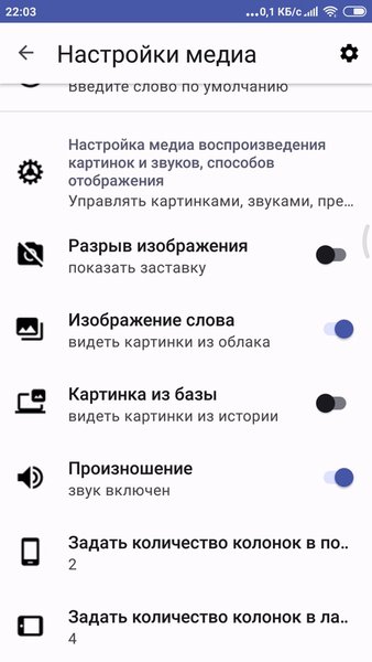 SkyLexicon — Образование, скриншот интерфейса 5