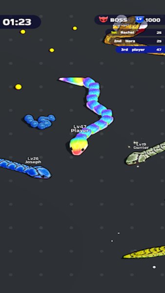 Snake Clash.io — Экшены, скриншот интерфейса 1