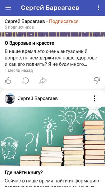 Сергей Барсагаев — Развлечения, скриншот интерфейса 3
