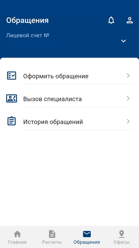 ВЭС ЛК — Социальные, скриншот интерфейса 8