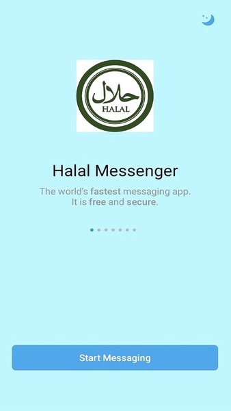 Halal Messenger — Социальные, скриншот интерфейса 1