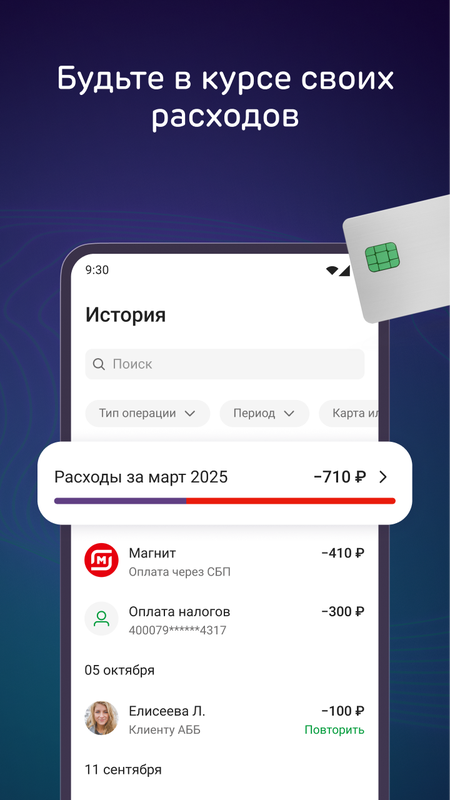 Ак Барс Онлайн — Банки, скриншот интерфейса 6