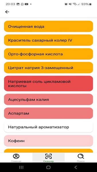 EATSY — Еда и напитки, скриншот интерфейса 3