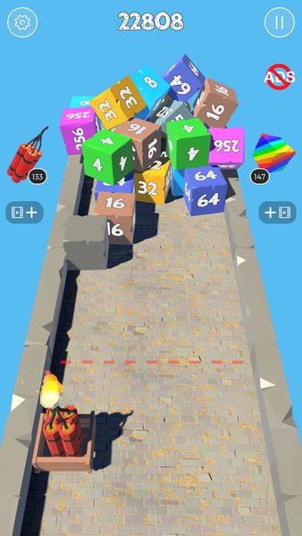 X2 Blocks 2048 3D Merge Game - 2048 кубики 3д слияние — Казуальные, скриншот интерфейса 5
