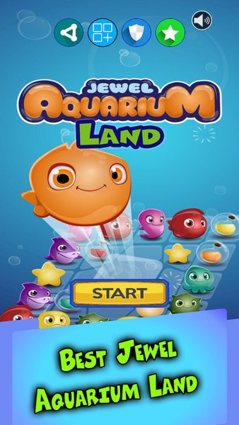 Jewel Aquarium Land — Головоломки, скриншот интерфейса 3