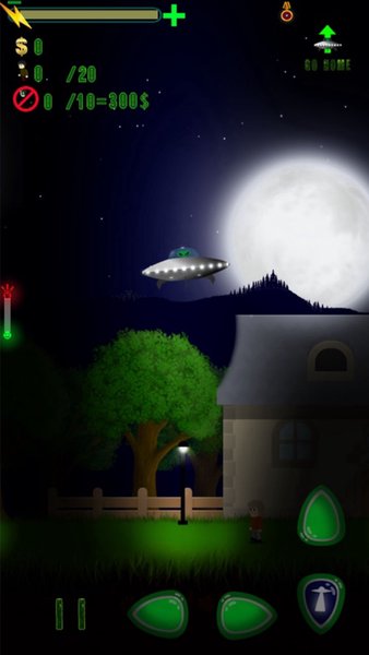 Alien UFO- Abduction — Инди, скриншот интерфейса 3