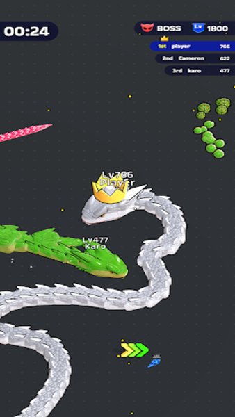 Snake Clash.io — Экшены, скриншот интерфейса 3