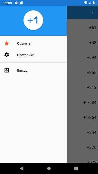 Телефонные коды стран — Инструменты, скриншот интерфейса 4