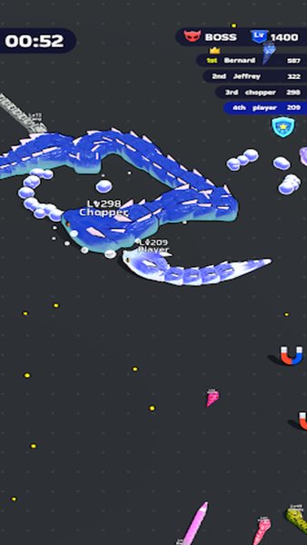 Snake Clash.io — Экшены, скриншот интерфейса 2