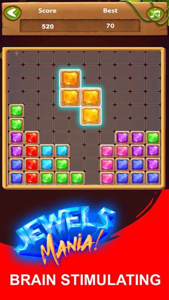Jewels Mania 💎 Classic Block Puzzle Game — Головоломки, скриншот интерфейса 4