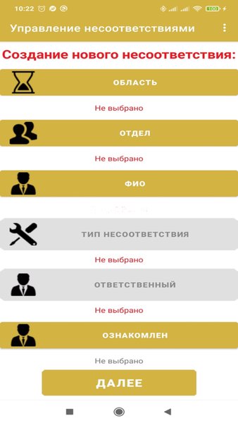 Управление несоответствиями — Бизнес, скриншот интерфейса 6