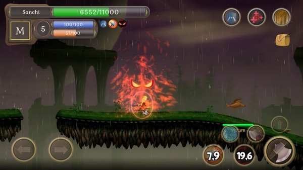 Stonelied: Action Rush Rampage — Приключения, скриншот интерфейса 3