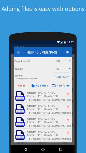 HEIC/HEIF/AVIF - JPG Converter — Фотография, скриншот интерфейса 3