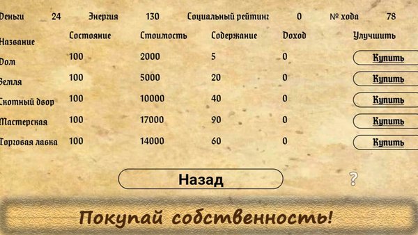 Развитие Средневековье  — Симуляторы, скриншот интерфейса 4
