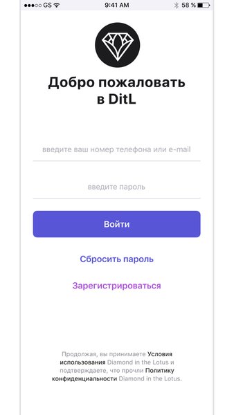 DitL — Социальные, скриншот интерфейса 1