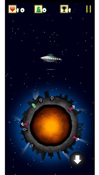 Alien UFO 4- Alien Party — Инди, скриншот интерфейса 6