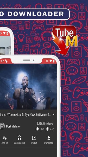 TubeMate — Инструменты, скриншот интерфейса 2
