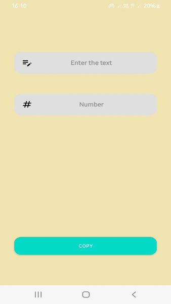 CopyTextFez - текстовый повторитель — Инструменты, скриншот интерфейса 1