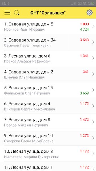1С:Садовод. Руководство СНТ — Финансы, скриншот интерфейса 2