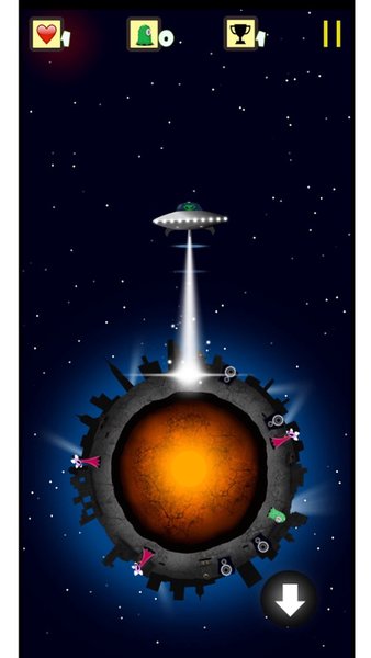 Alien UFO 4- Alien Party — Инди, скриншот интерфейса 3