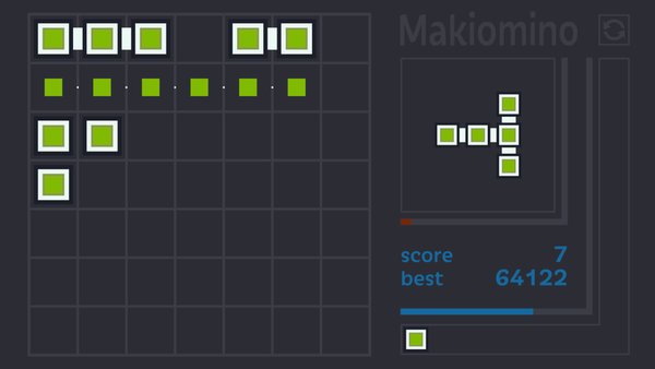 Makiomino — Головоломки, скриншот интерфейса 1