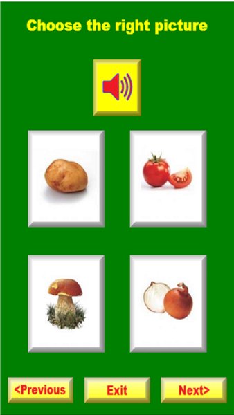 WoldLearner Vegetables — Образование, скриншот интерфейса 4