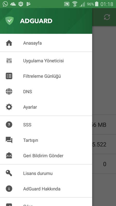 Adguard — Инструменты, скриншот интерфейса 2