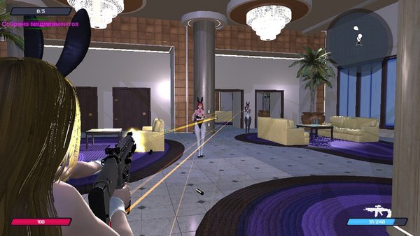 Hot Bunny Girl 3D Shooter — Шутеры, скриншот интерфейса 4