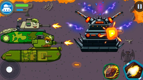 Tank Battle: Танки 2D — Военные, скриншот интерфейса 4