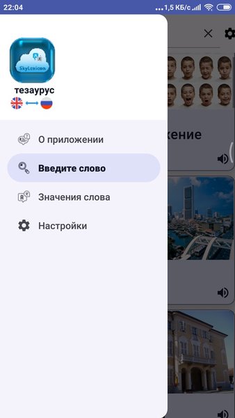 SkyLexicon — Образование, скриншот интерфейса 3