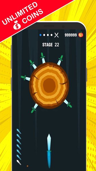 Knife Master : Unlimited Coins 💰 — Казуальные, скриншот интерфейса 2
