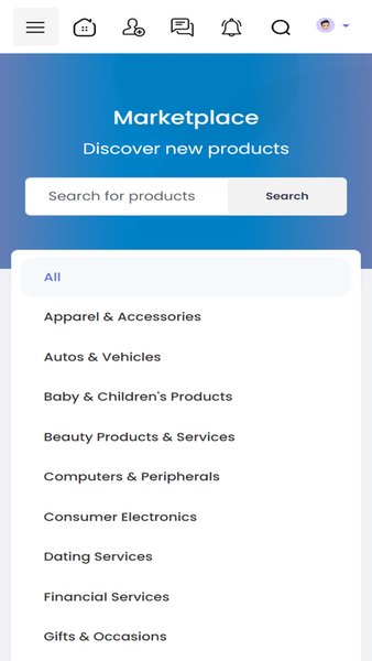Delus ® — Социальные, скриншот интерфейса 4