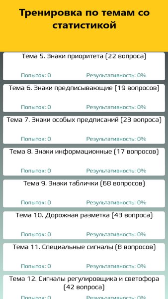 Экзамен ПДД Билеты CD ГИБДД 2023 — Автомобили и транспорт, скриншот интерфейса 1
