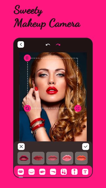Sweety Makeup Camera — Персонализация, скриншот интерфейса 3