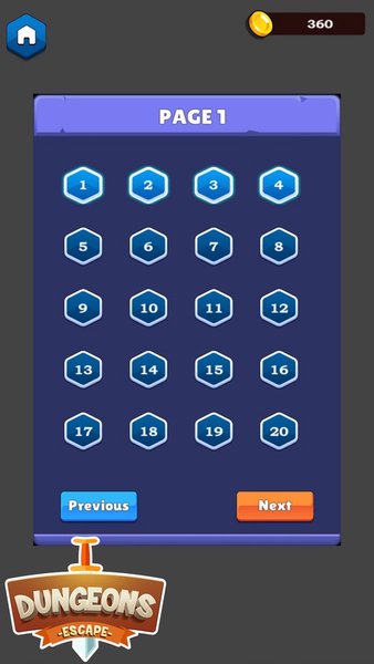 Dungeons Escape — Казуальные, скриншот интерфейса 5