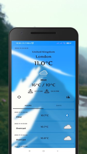  Weather LiApp - Weather — Погода, скриншот интерфейса 3