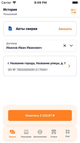 ЛКК ЮЛ Алтайэнергосбыт — Бизнес, скриншот интерфейса 4
