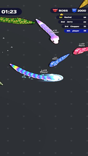 Snake Clash.io — Экшены, скриншот интерфейса 4