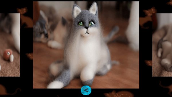 Пазл: Шерстяные коты игрушки — Головоломки, скриншот интерфейса 1